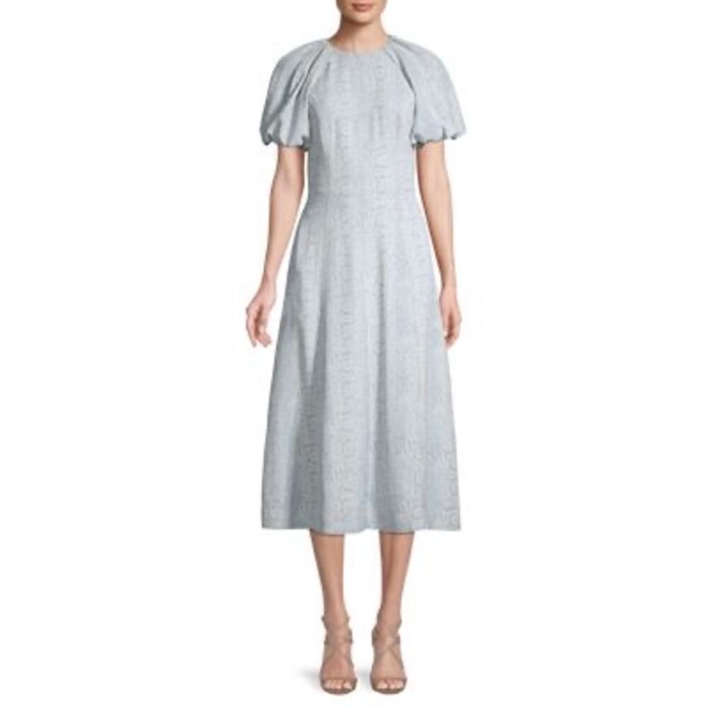 Rebecca Vallance Dondra Blue White Print Fit Flare Dress Women’s Size US 10